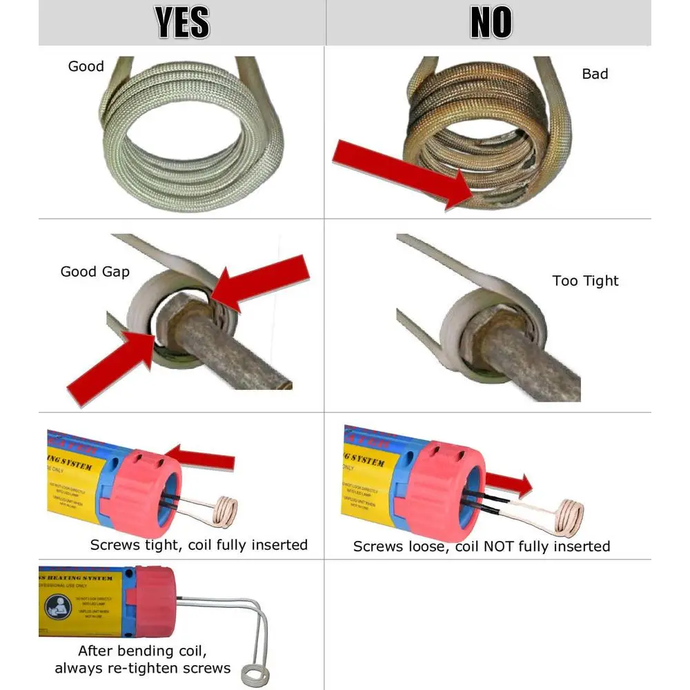 Magnetic Induction Heater Flameless Bolt Removal Tool 1100W Portable Kit 8 Coils 2 Copper Wires Overheat Protection Non-Slip