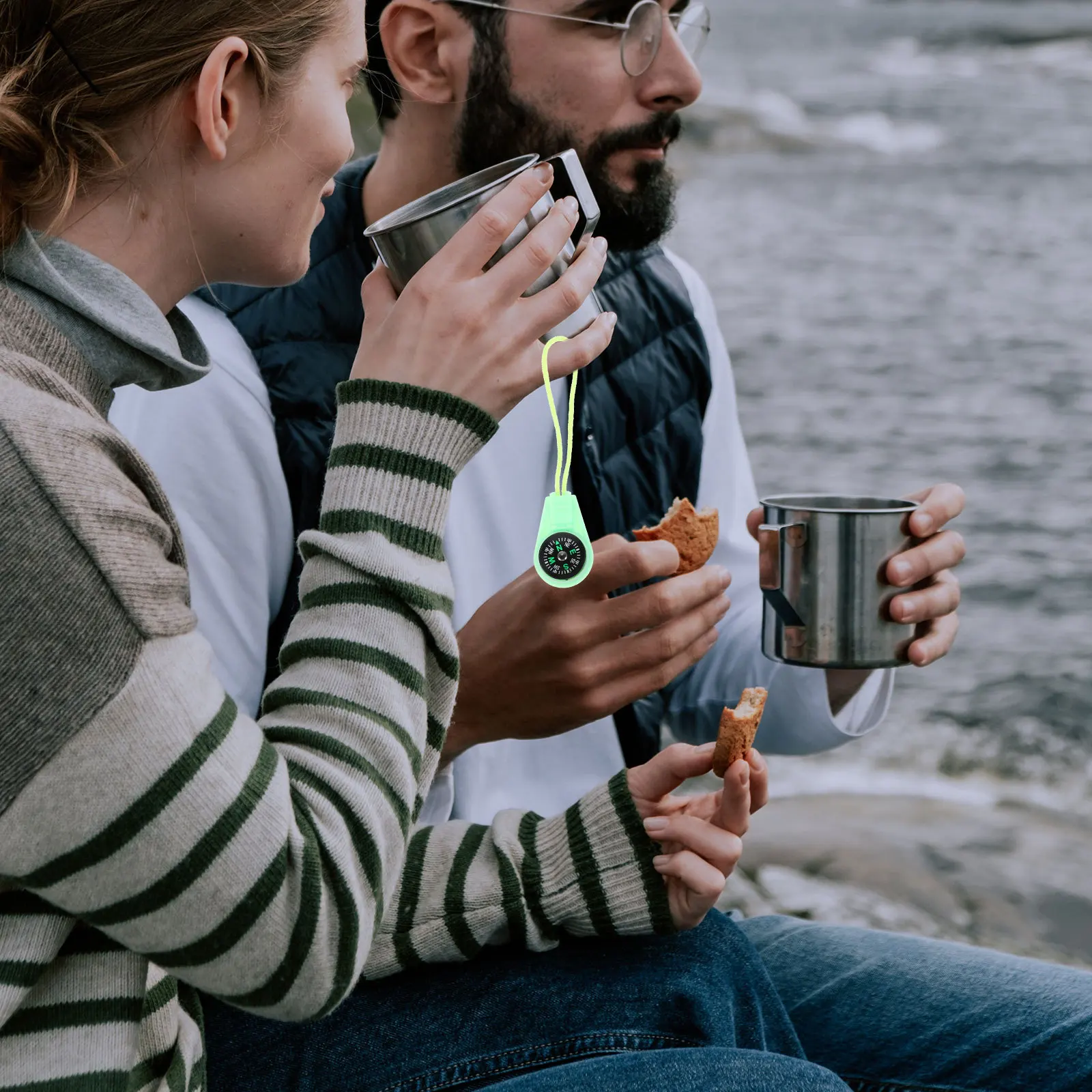 

10Pcs Hiking Compass Portable Lanyard Mini Pocket Outdoor Navigation Tool Camping Classroom Use Compass Hiking