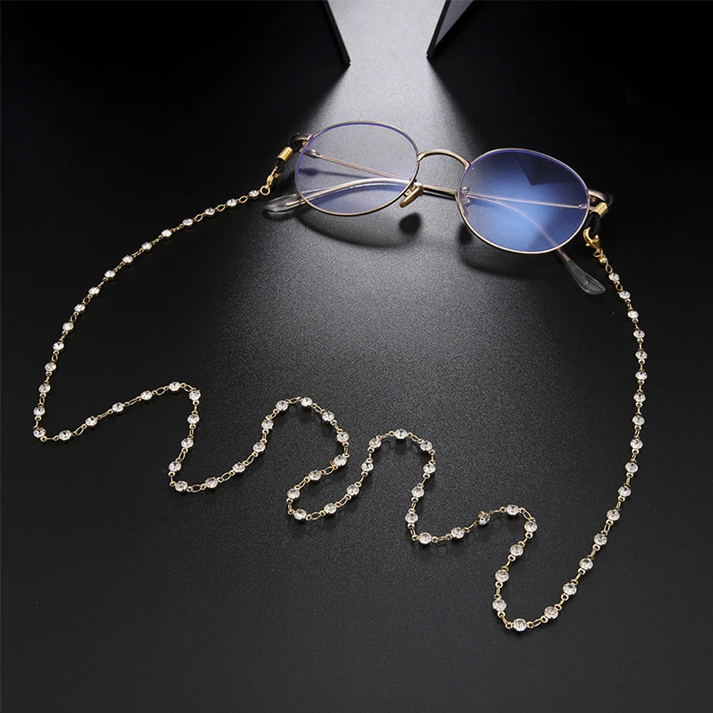 

Eyewear Retainer Girls Crystal Women Metal Rope Multifunction Mask Chain Glasses Chains Neck Strap Chain Eyeglasses Lanyard