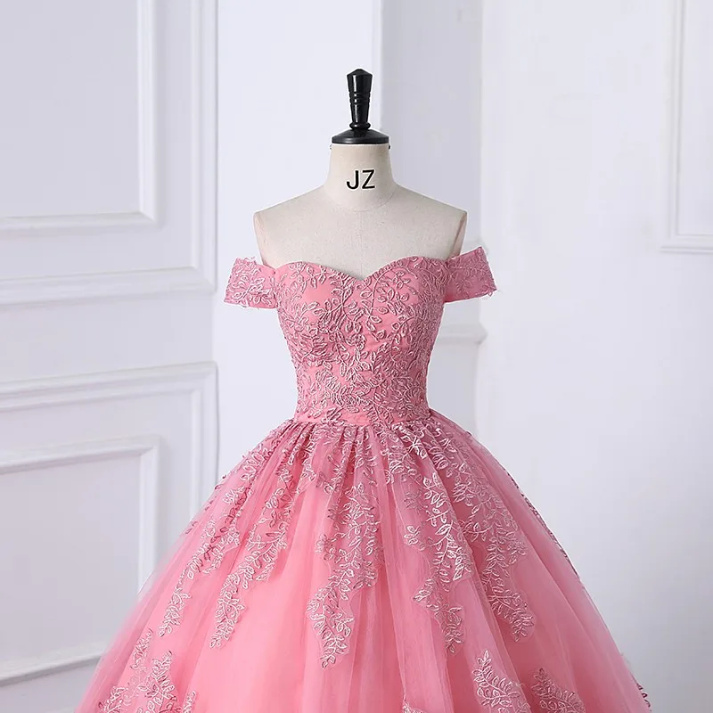 2024 Spitze Quince anera Kleider elegant aus der Schulter Ballkleid Party Abschluss ball Prinzessin Vestidos de Quinseanera