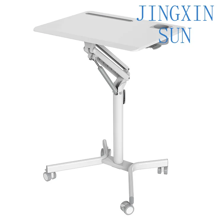 Movable lifting table office conference table gas spring stepless adjustment lazy workbench