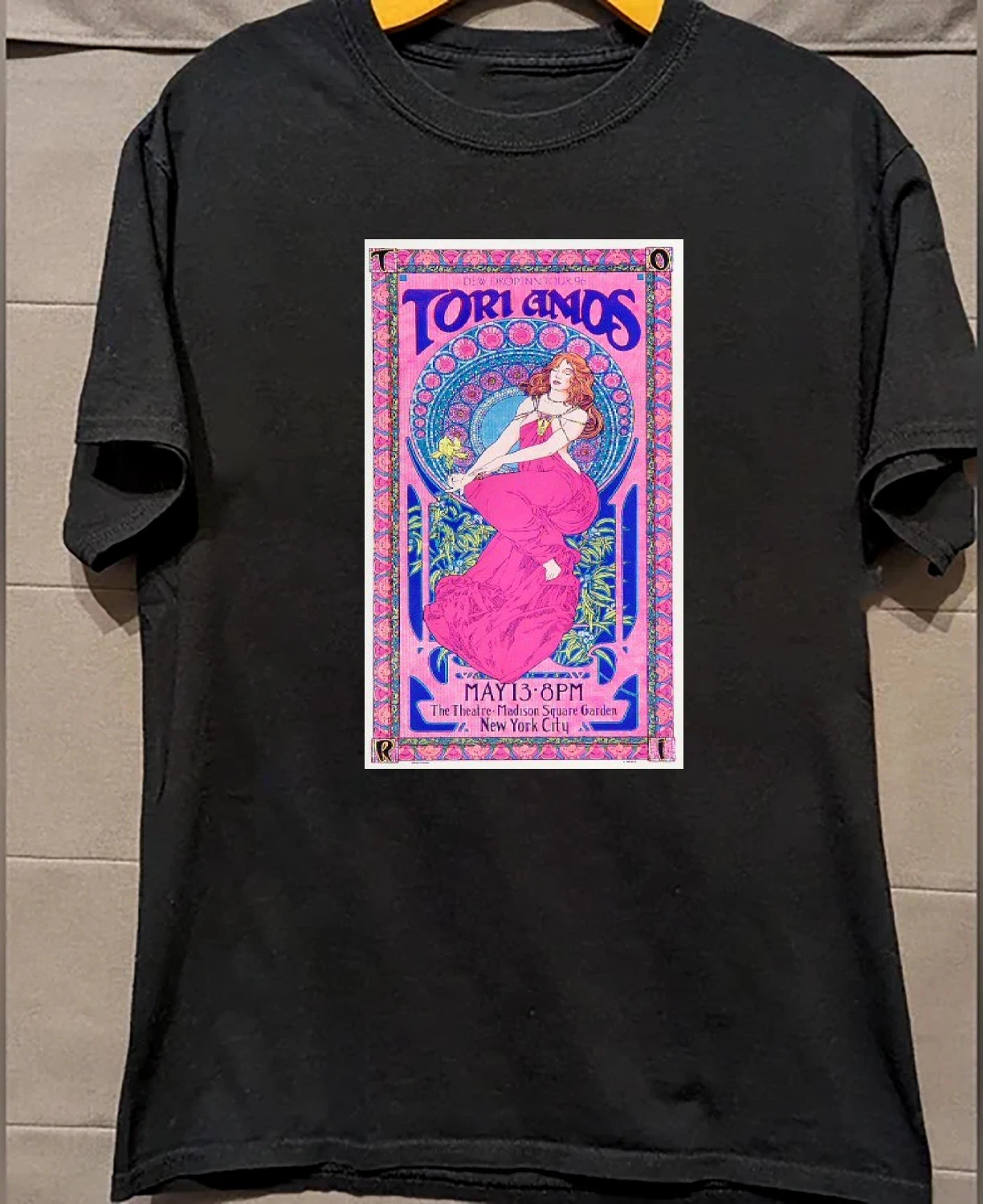 Camiseta negra con colección de pósteres de Tori Amos, regalo para fanáticos, ropa de calle Harajuku, de todas las tallas