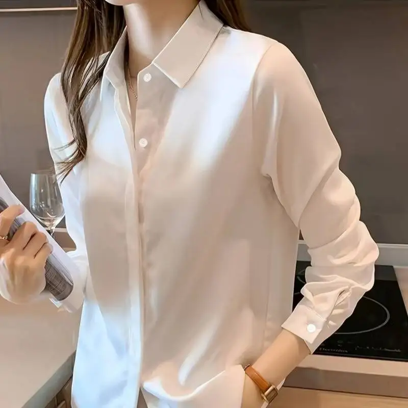 New Solid-Color Long-Sleeve Shirt | Double Placket Design, Commuting Style, Simple & Versatile Top