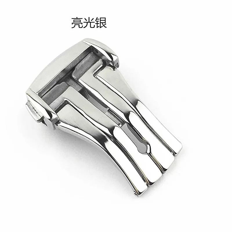 16 мм, 18 мм, 20 мм, серебряная пряжка из нержавеющей стали для часов Omega, складная застежка, кожаный или резиновый ремешок для часов