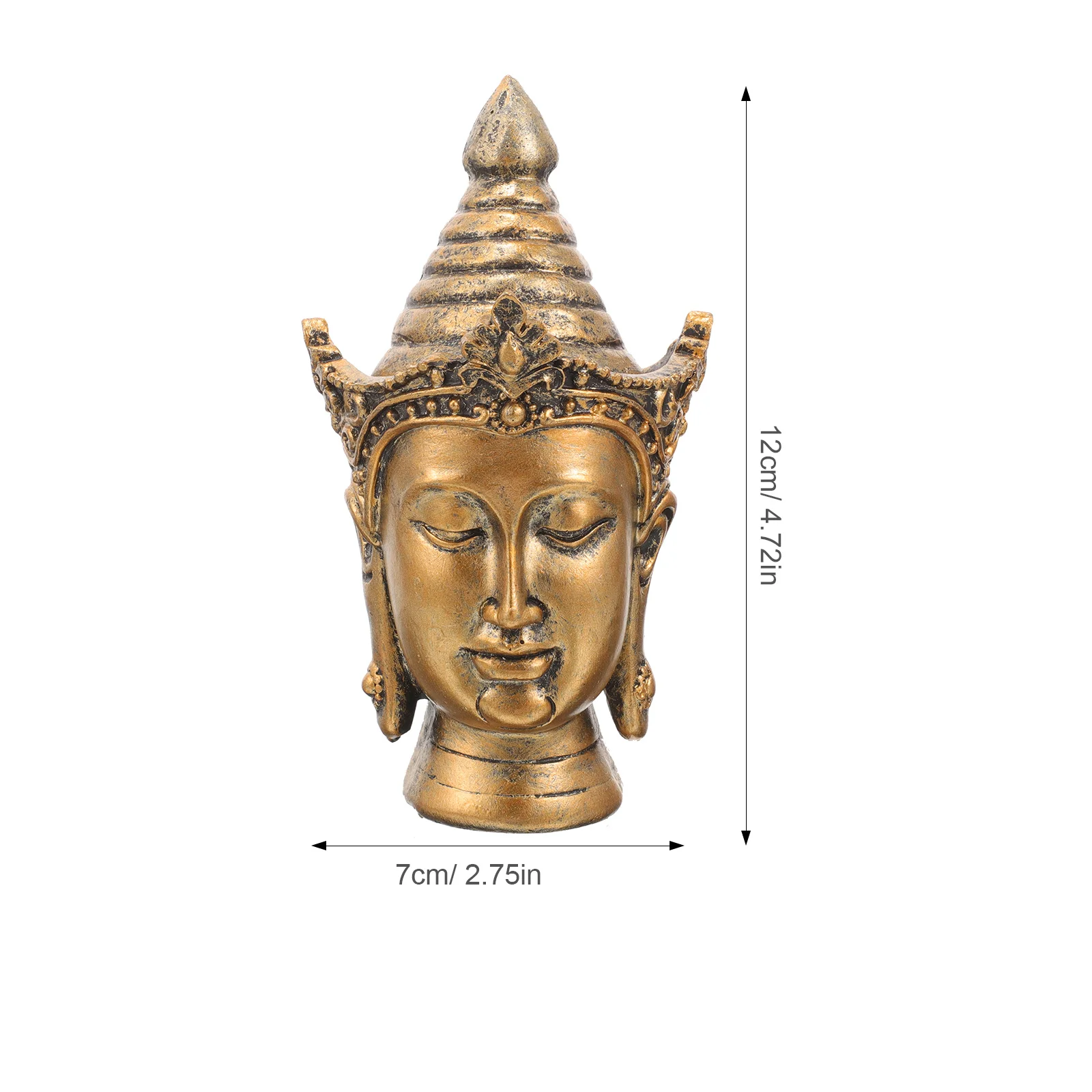 بوذا رئيس تمثال مادة الراتنج قوي طاولة مكتبية الديكور ثقافة زن الجمالية هدية بوذا ديكور #4