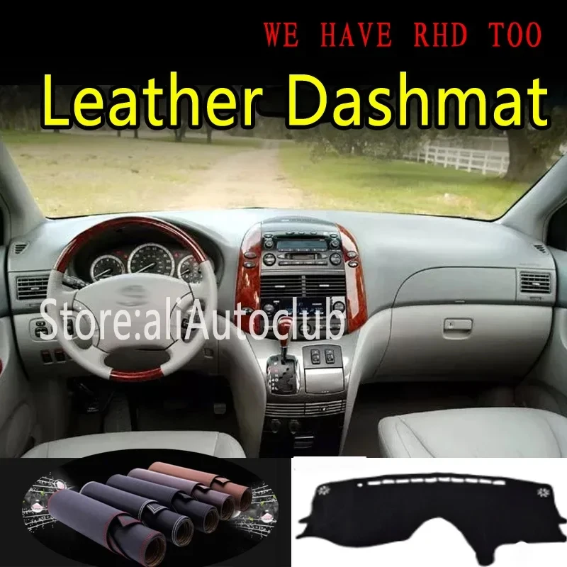 

PU Leather Dashmat Dashboard Cover Pad Dash Mat Car Accessories For Toyota Sienna XL20 2004 - 2009 2005 2006 2007 2008