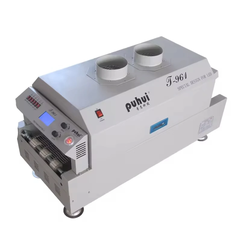 T-961 6-Zone Reflow Oven - Rapid IR+Hot Air Heating For LED/BGA Batch Soldering
