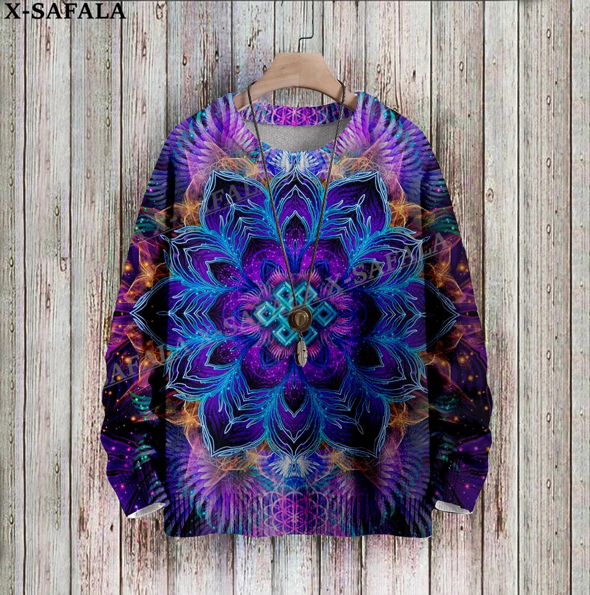 Hippie Psychedelic Colorful Trippy Sweaters 3D Printed Knit Sweater Funny Gift Jumpers Tops Couple Holiday Party Unisex Casual-9