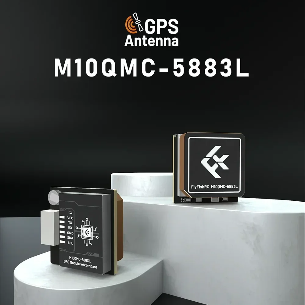 

FlyFishRC M10QMC-5883L Надежный GPS с модулем компаса подходит для радиоуправляемого самолета FPV Модель дрона дальнего действия для фристайла