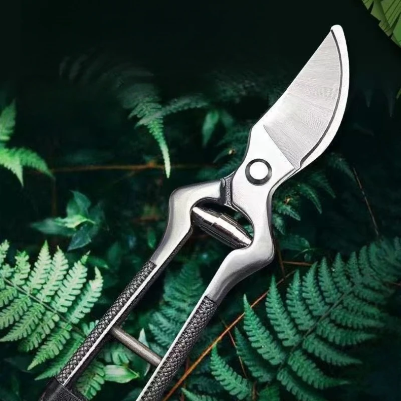 Heavy-Duty Pruning Shears Floriculture Orchards Landscaping Bonsai Trimming All-Steel One-Piece Household Effort-Saving Shears