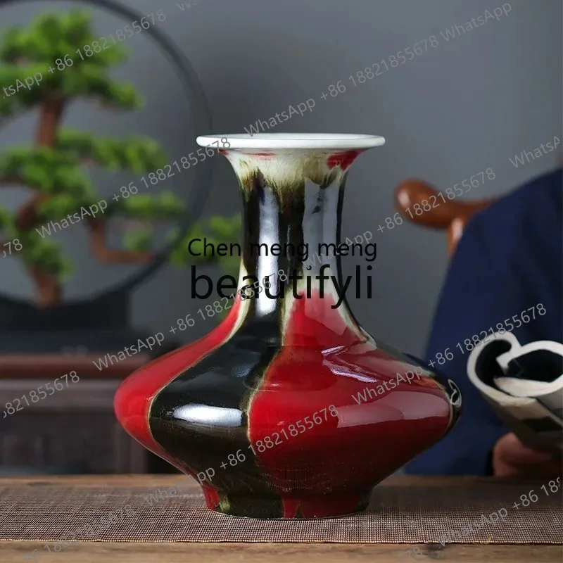 Jingdezhen ceramics antique Sanyang Kaitai vase ornament jewelry new Chinese style X