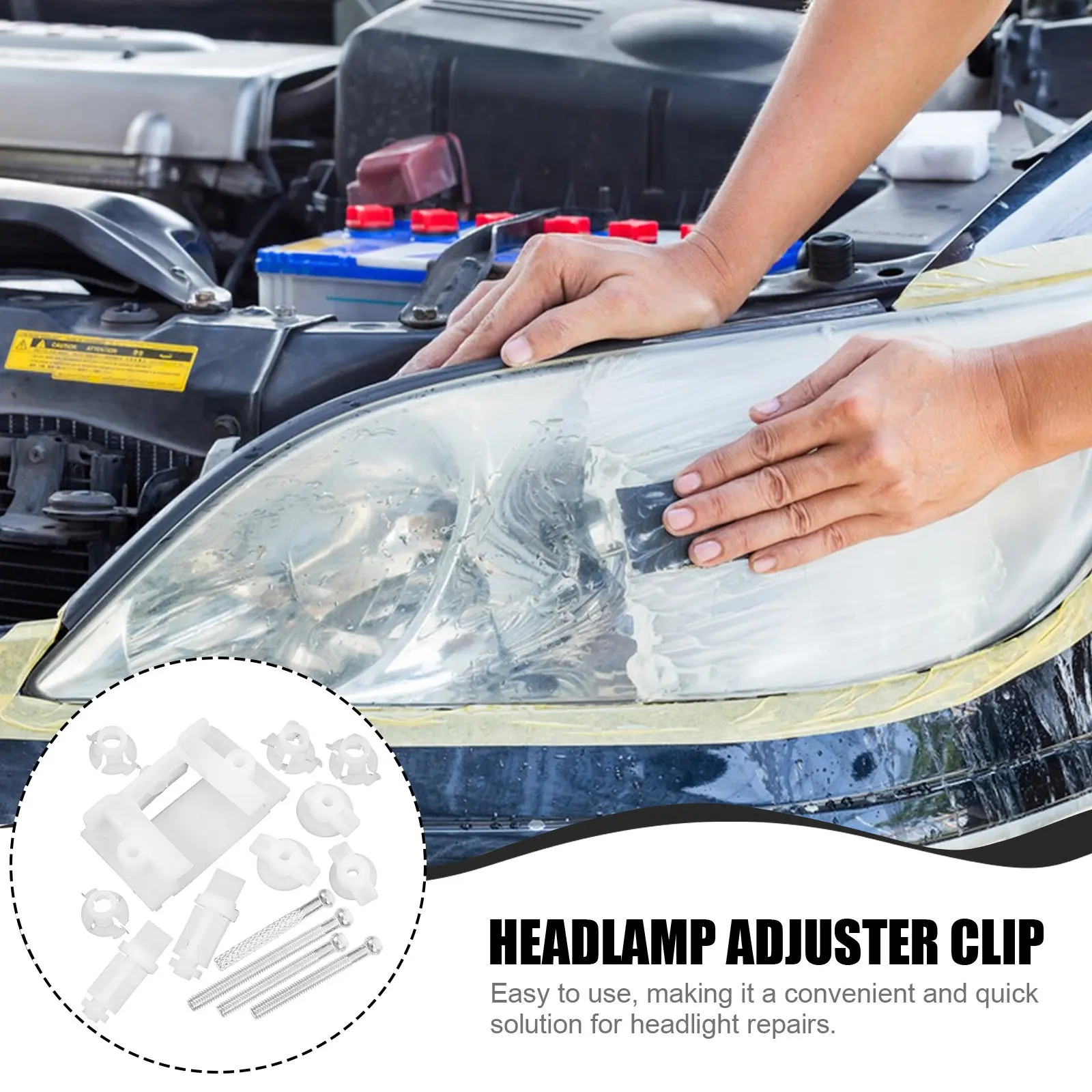 1Set Headlight Adjuster Kit Includes Multiple Specs for Universal Fit Safe Driving Headlight Top Adjusting Screw Joint Car Part