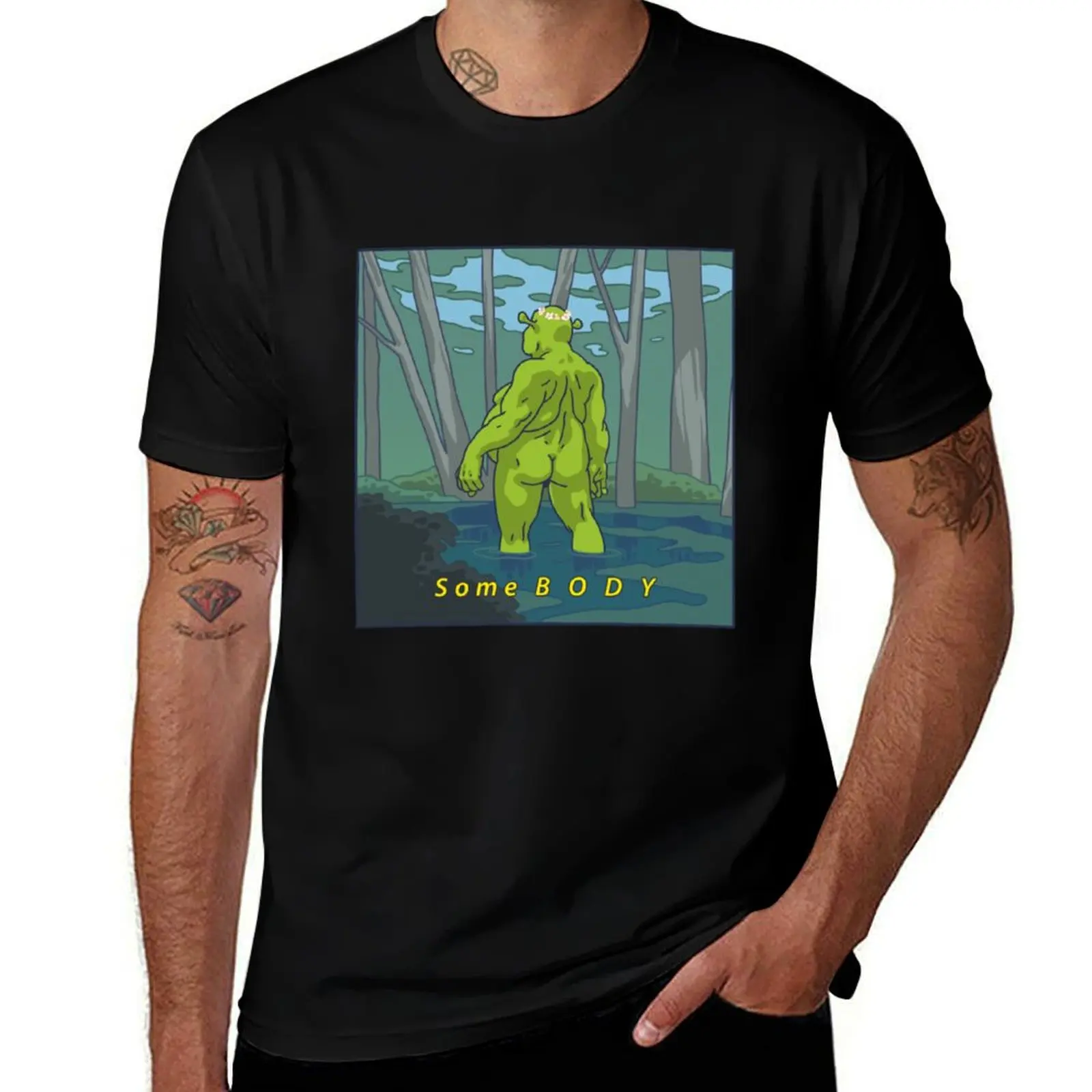

Funny some B O D Y T-Shirt Soft Stretch Short Sleeve Top