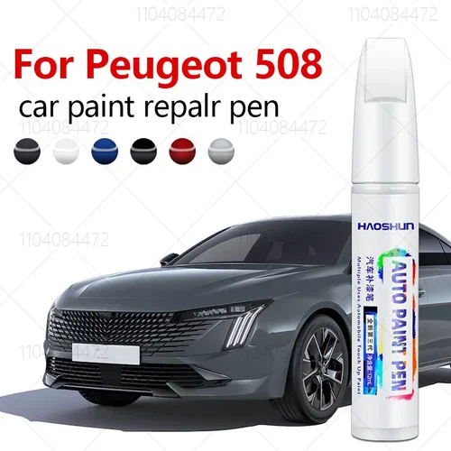 Para Peugeot 508 2011-2025 T9 P84 pluma de reparación de pintura removedor de arañazos DIY accesorios para automóviles negro blanco marrón gris azul rojo