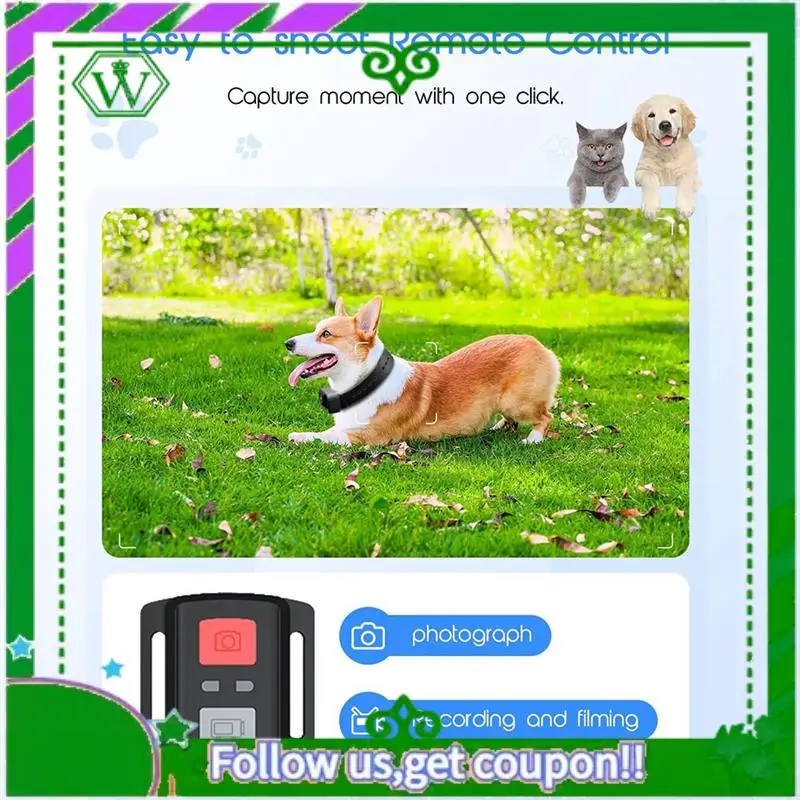 

Reliable-4K 30Hz Pet Collar Camera, Animal Vlog Camera Mini Action Camera For Video Records Dog Collar Camera