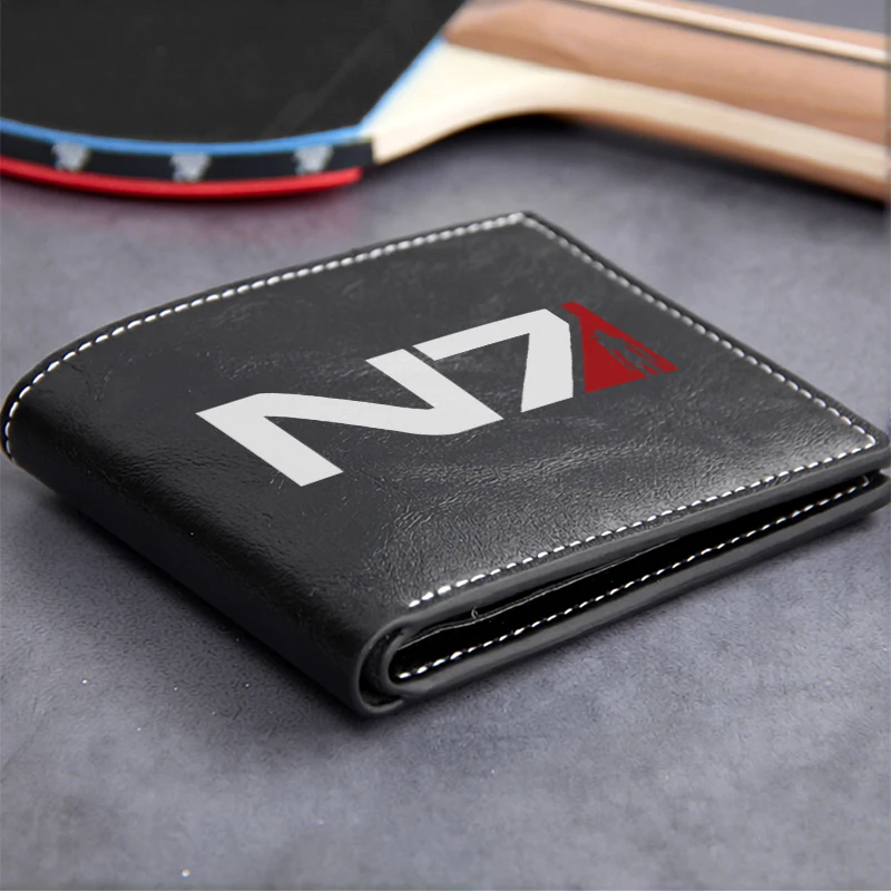 N7 Logo Embossed PU Leather Wallet Minimalist Design Durable Lightweight Business Men's Compact Wallet Premium Finish
