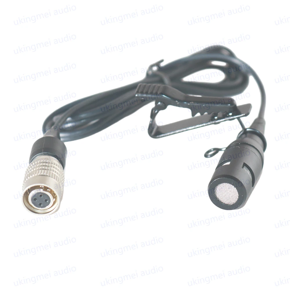 Micrófono de solapa Lavalier con enchufe de 4 pines, transmisor inalámbrico para Audio Technica Bodypack, micrófono unidireccional