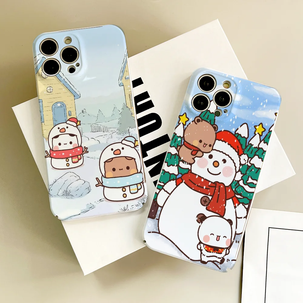 

Cartoon B-bubu Dudu Christmas Phone Case For Samsung S24 S23 A54 55 53FE Ultra Plus 4G 5G Precise Hole Matching Film Covers