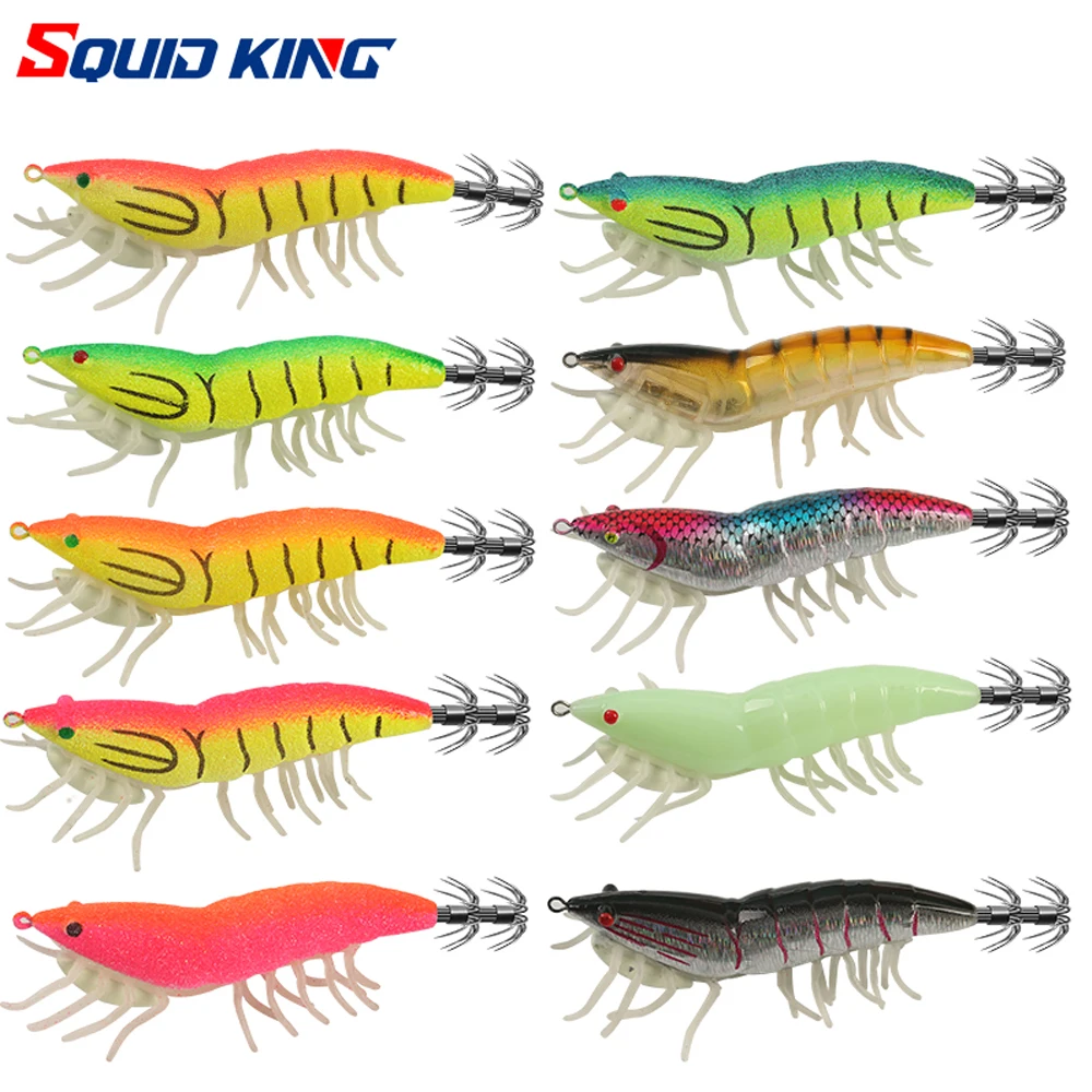 Luminous Squid Bait Squid Hook Fishing Lures Soft foot Squid Jig Simulation Silicone Octopus Bait Fishing Tackle pesca