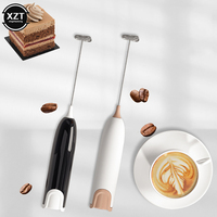 Electric Milk Frother Kitchen Drinks Foamer Whisk Mixer Stirrer Coffee Cappuccino Creamer Whisk Frothy Blend Whisker Eggs Beater