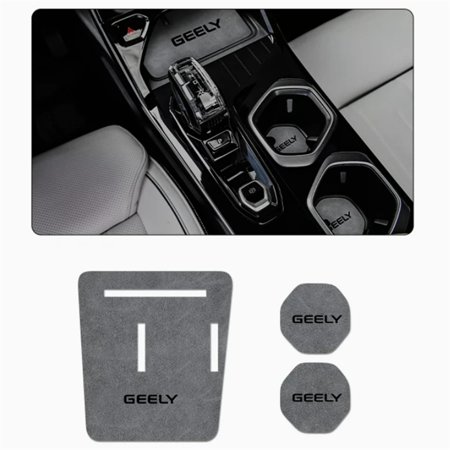 

For Geely Boyue L Atlas Azkarra Emgrand X7 Sport 2023 2024 Interior Accessories Anti-Slip Mat for Phone Gate Slot Mats Cup Rubbe