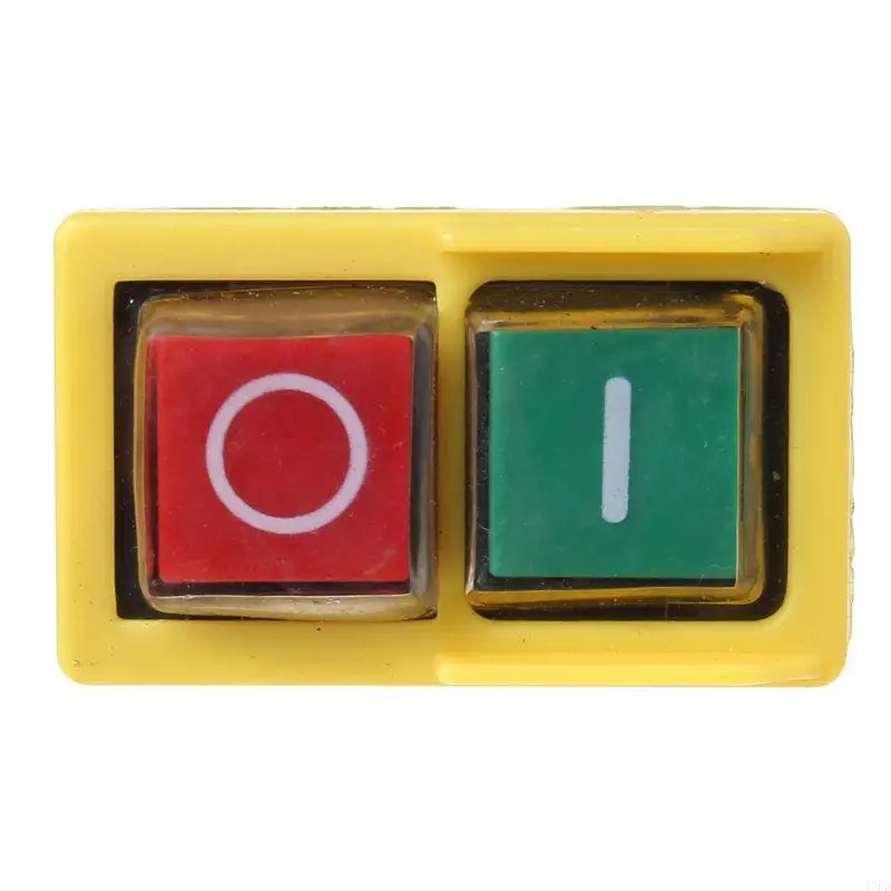 4XFD AC250V 6A Waterproof Pushbutton Machine Cutter Drill On Off Switches Control Box Switches Electromagnetic