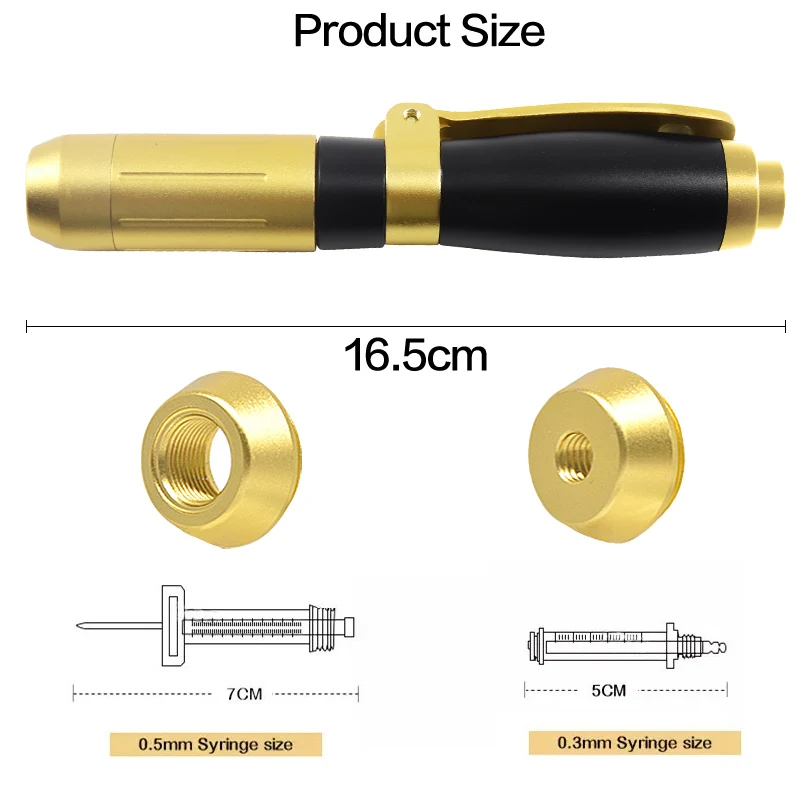 2-in-1 Hyaluron-Pen-Set 0,3ML 0,5ML Zerstäuber Einstellbarer Druckstift Anti-Falten Wasser Hautpflege-Tool Lippenverdickung Heimgebrauch – Detail 10