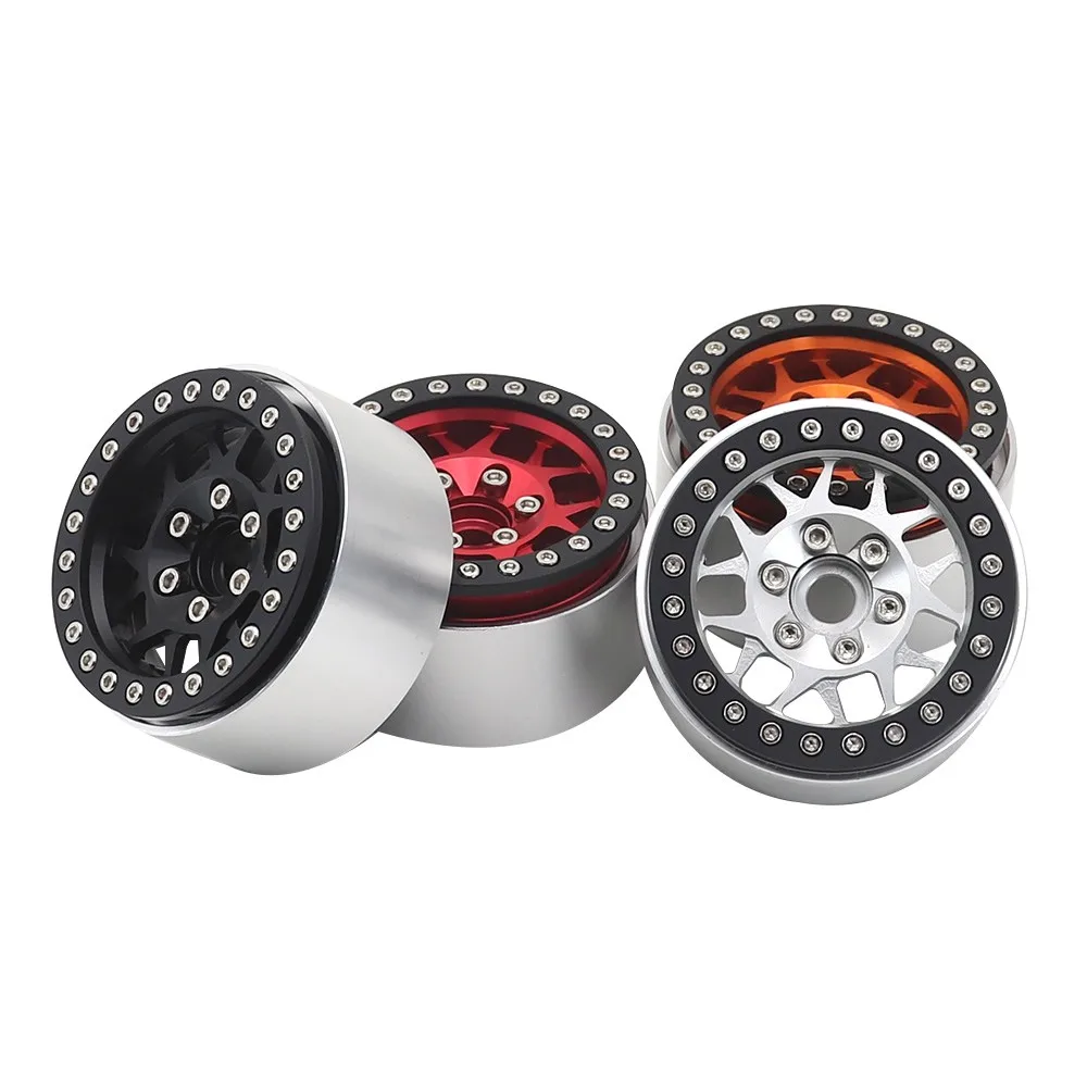 

For 1/10 Rc Crawler Axial Scx10 Axi03007 Yikong Trx4 Redcat D90 4pcs 1.9 Metal Beadlock Hole Wheel Hub Rim