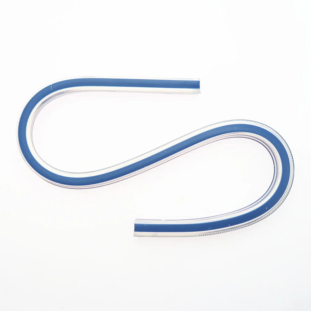 30Cm Plastic Flexible Ruler Dual Ink Groove Curve Measuring Tool for Technical Drawing Tailoring DIY Crafting Work