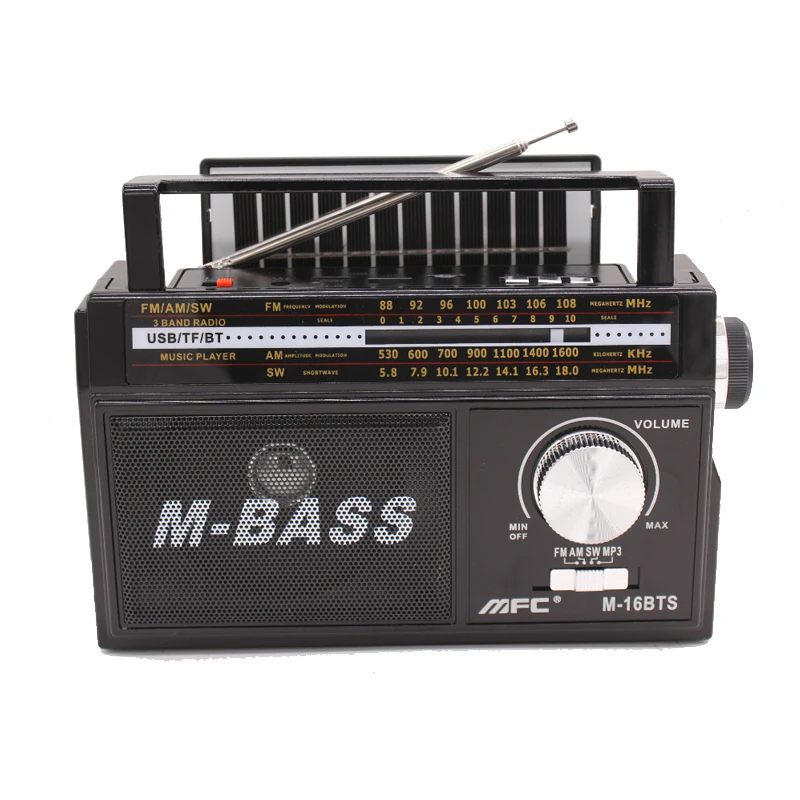 Outdoor High-Quality FM AM SW Multiband Vintage Radio Chargeable Multifunctional Bluetooth Speakers USB TF Card Playback Music