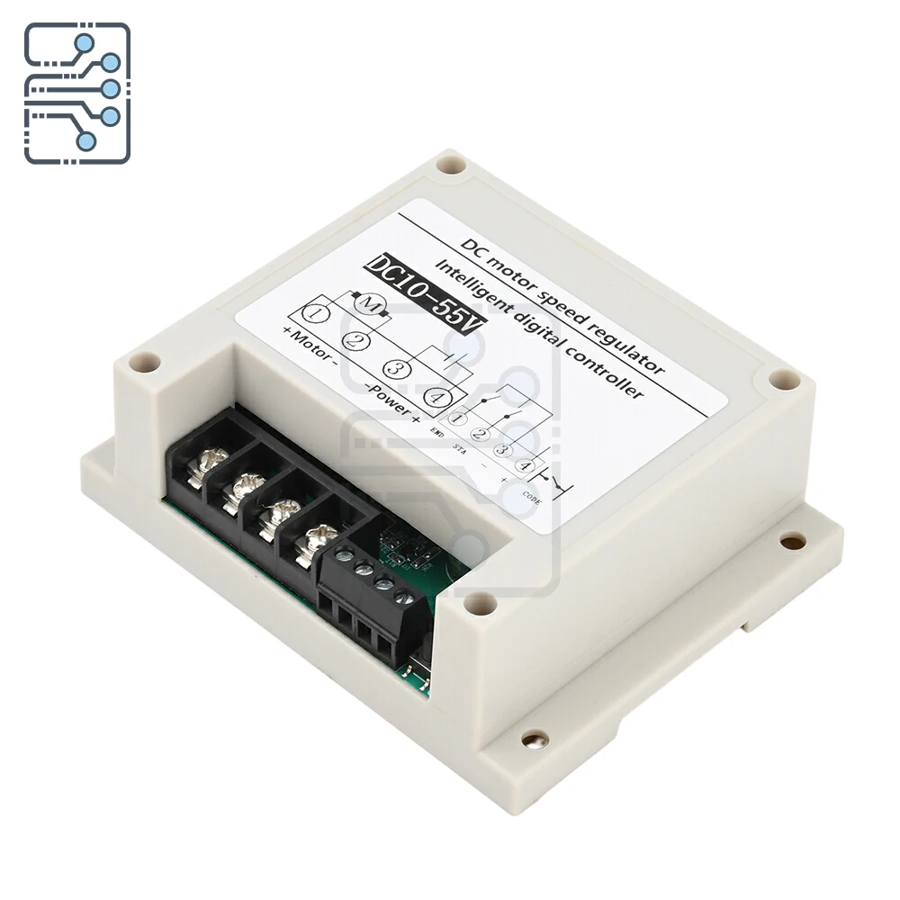 DC 10-55V 30A brushed motor controller supports voltage and current monitoring display built-in remote control receiver module