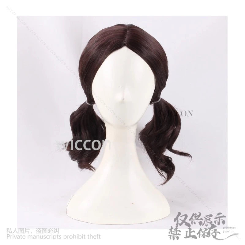 2024 Halloween Costume Cosplay American Horror Film Esther Orphan Esther Black Wig Blue Dress Lolita Wig Woman Girl Christmas