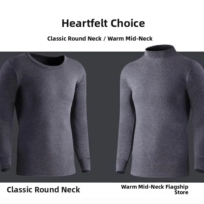 Thickened Warmth Preservation Set for Men And Women Youthful Cotton Underwear Thin Style Home Clothes round Neck Design