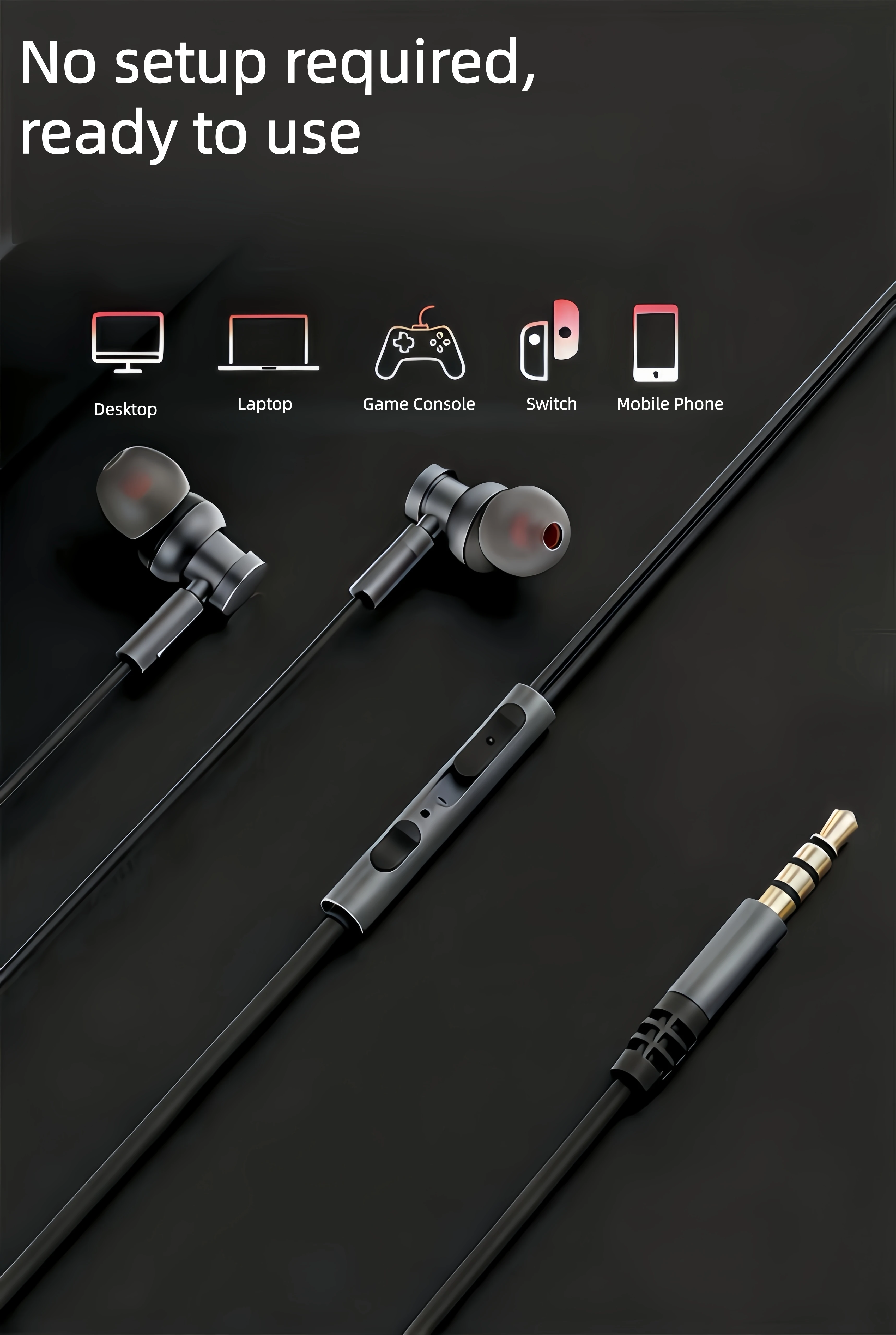Audífonos con Cable Acer OHW020, Audio HD con Bajos Potentes, Audífonos Intrauditivos Ligeros de Aluminio, Compatibles con Android y Computadoras Portátiles