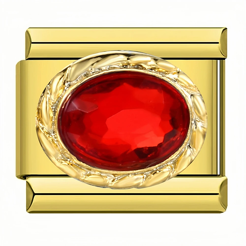 Bunte Zirkonia-Modulare Anhänger mit Geburtssteinen, passend für 9-mm-Armbänder, Edelstahlschmuck, DIY-Geschenke – Detail 10