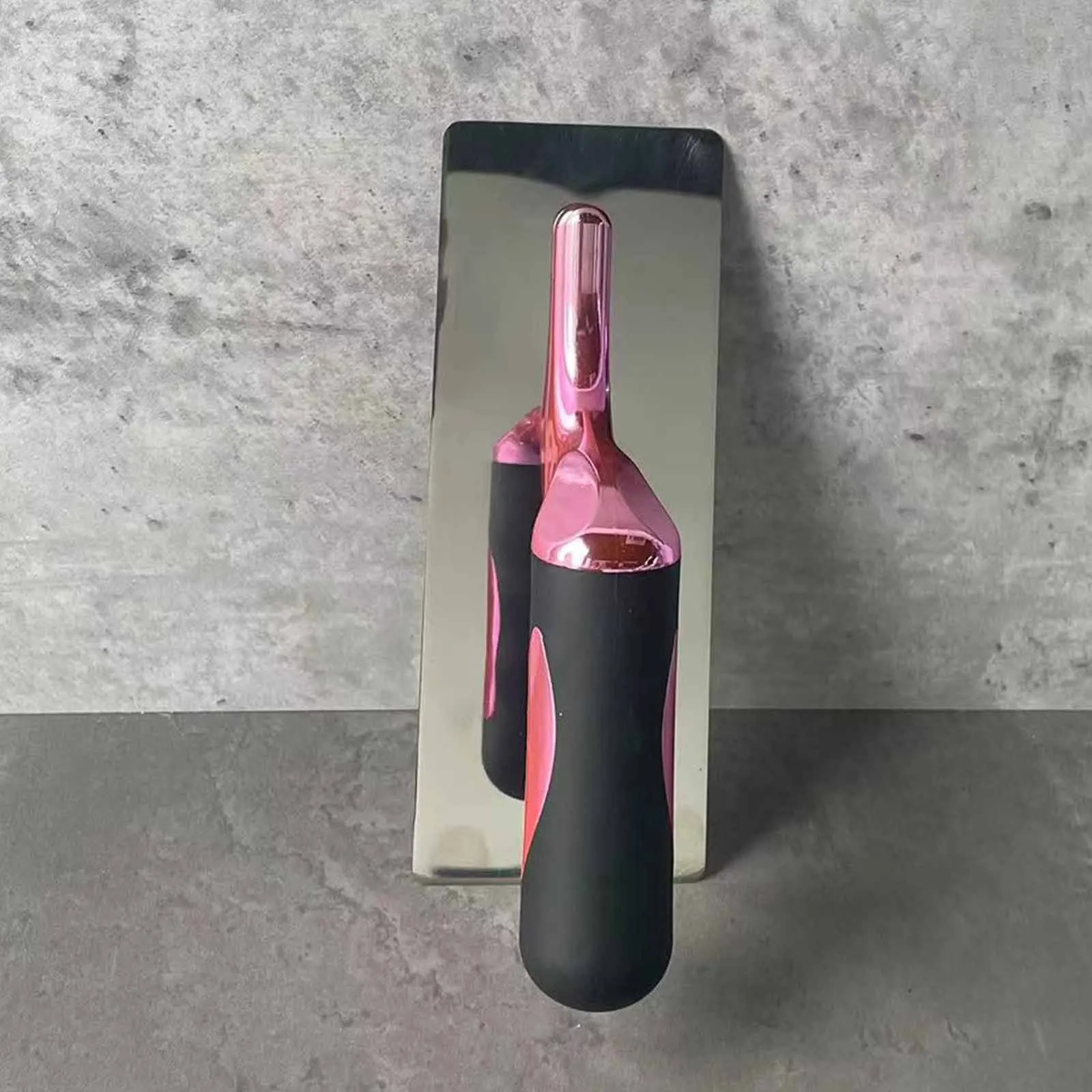 Manico rosa cazzuola in acciaio inossidabile raschietto per mastice coltello da parete strumento di rivestimento cazzuola per terra di diatomee per