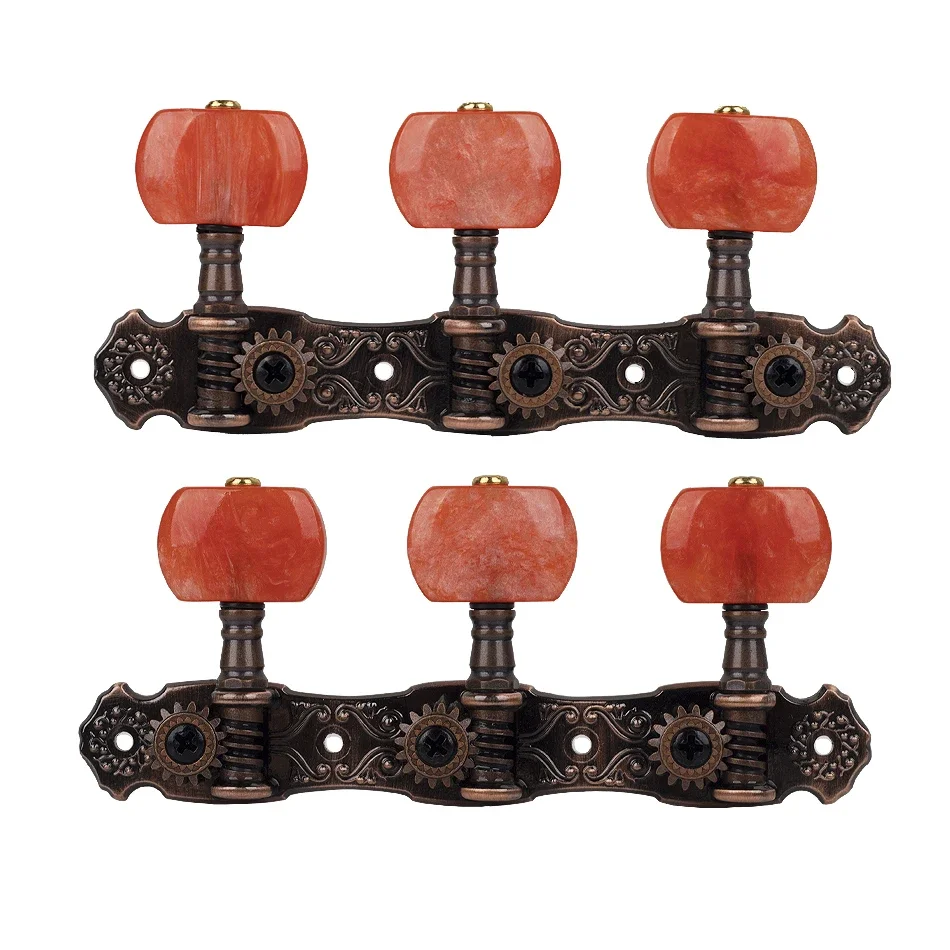 Alice AOS-022 Classical Guitar Machine Head 1:16 with Advanced Plating Strings Tuning Peg Keys 2Pcs/Pair