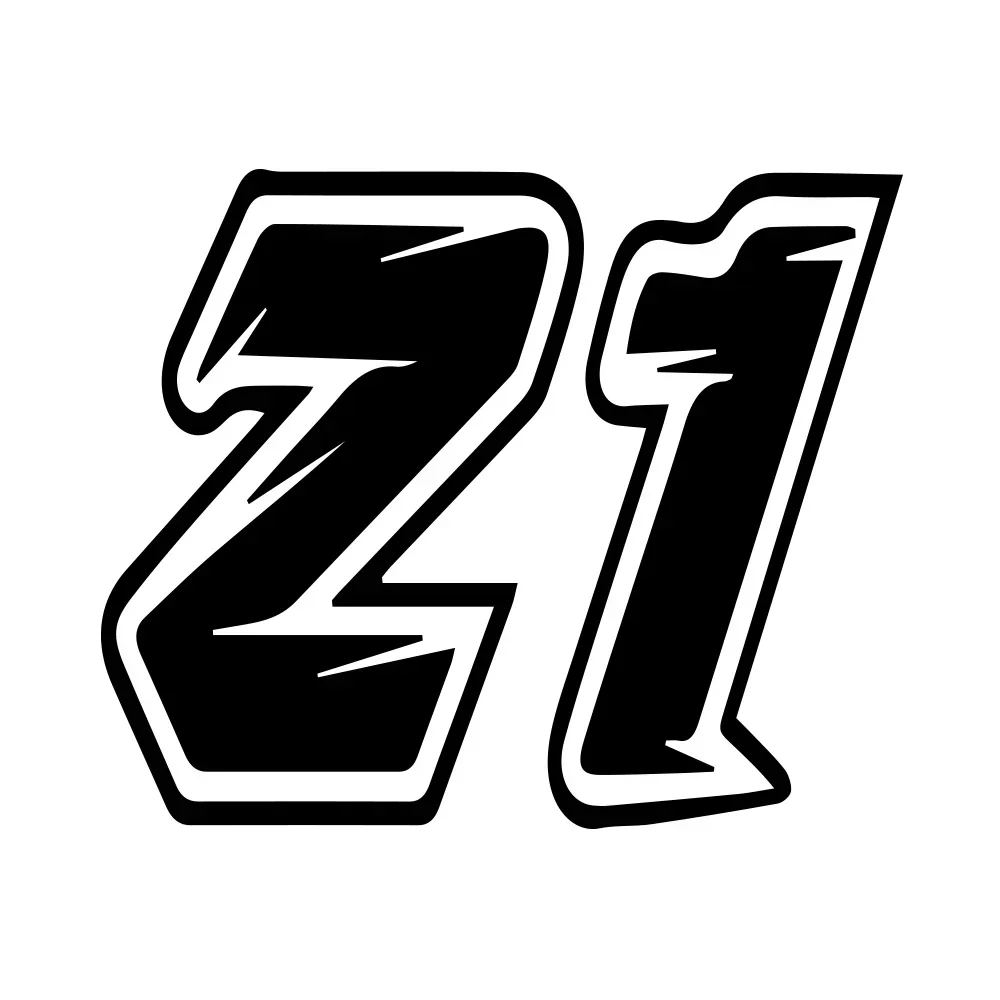 

Car Stickers Number 21 Helmet Vinyl JDM Stickers Body Decoration on Auto Motorcycle Accessories Decals