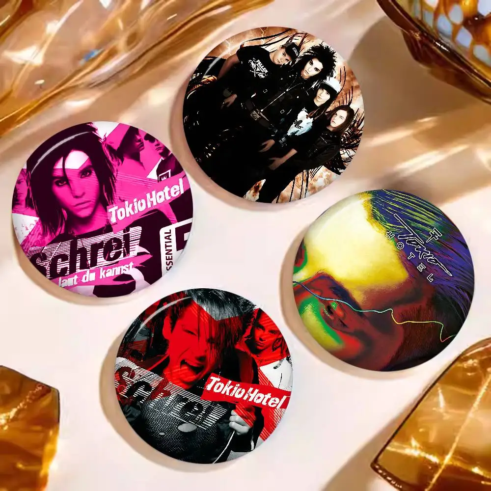 Tokio Hotel Rock Band Album Cover Round Cartoon Brooches Handmade Pins for Backpack Jewelry Accessories Gifts Creative Badge