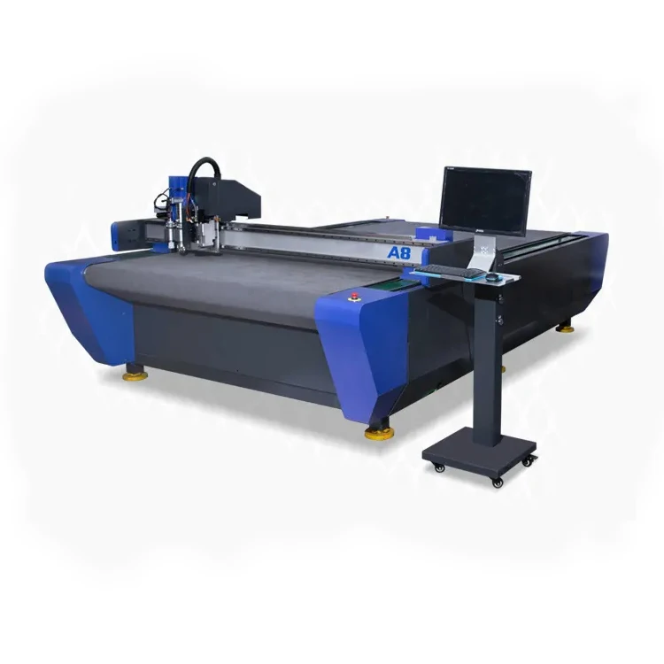 QK-A8 1625 Cuchillo vibratorio oscilante CNC de alimentación automática, máquina cortadora de cuchillas para Pu, cuero, textil, cartón