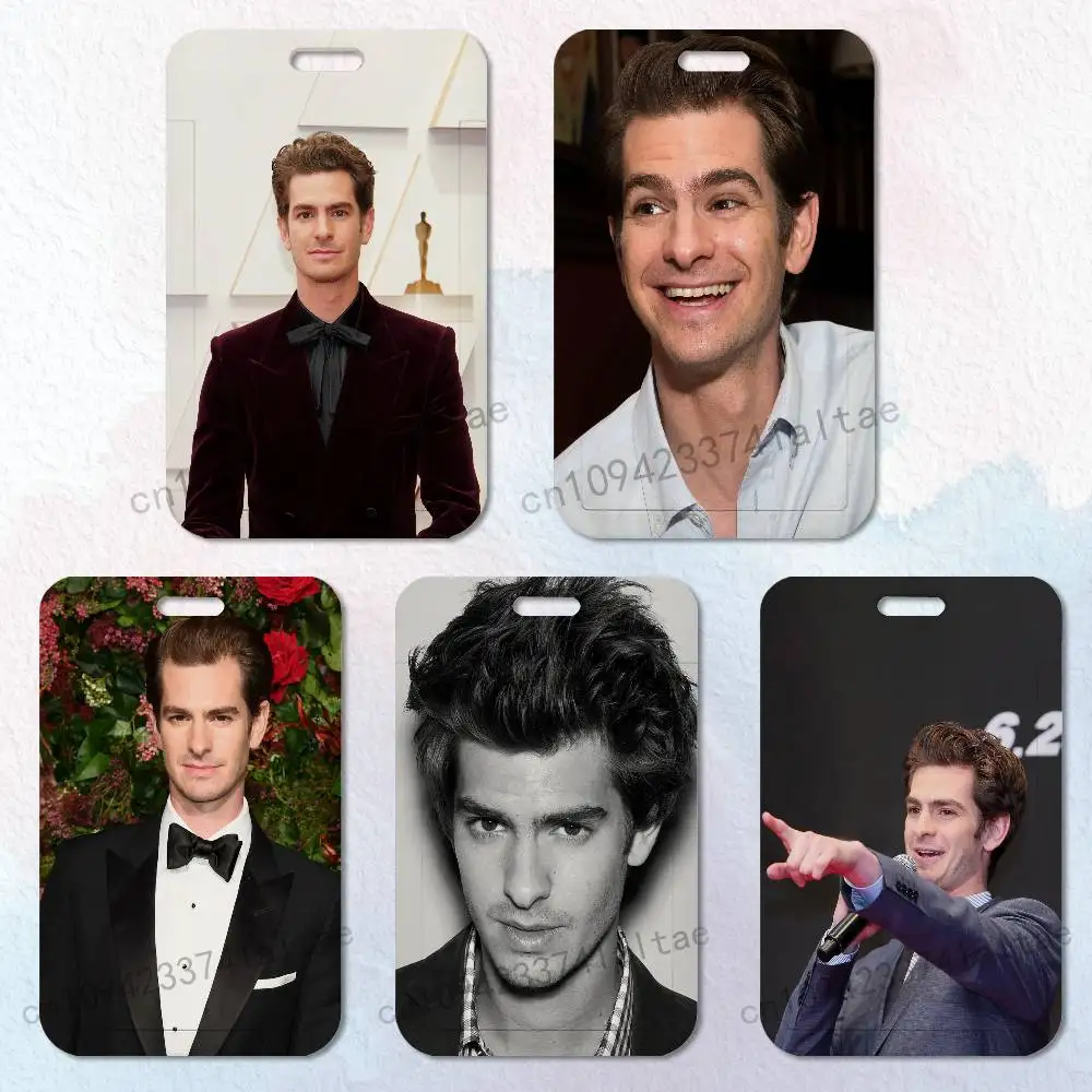 

A-Andrew G-Garfield Actor Card Holder Durable With Carabiner Name Tag Vertical ID Badge Holders Credentials Protection