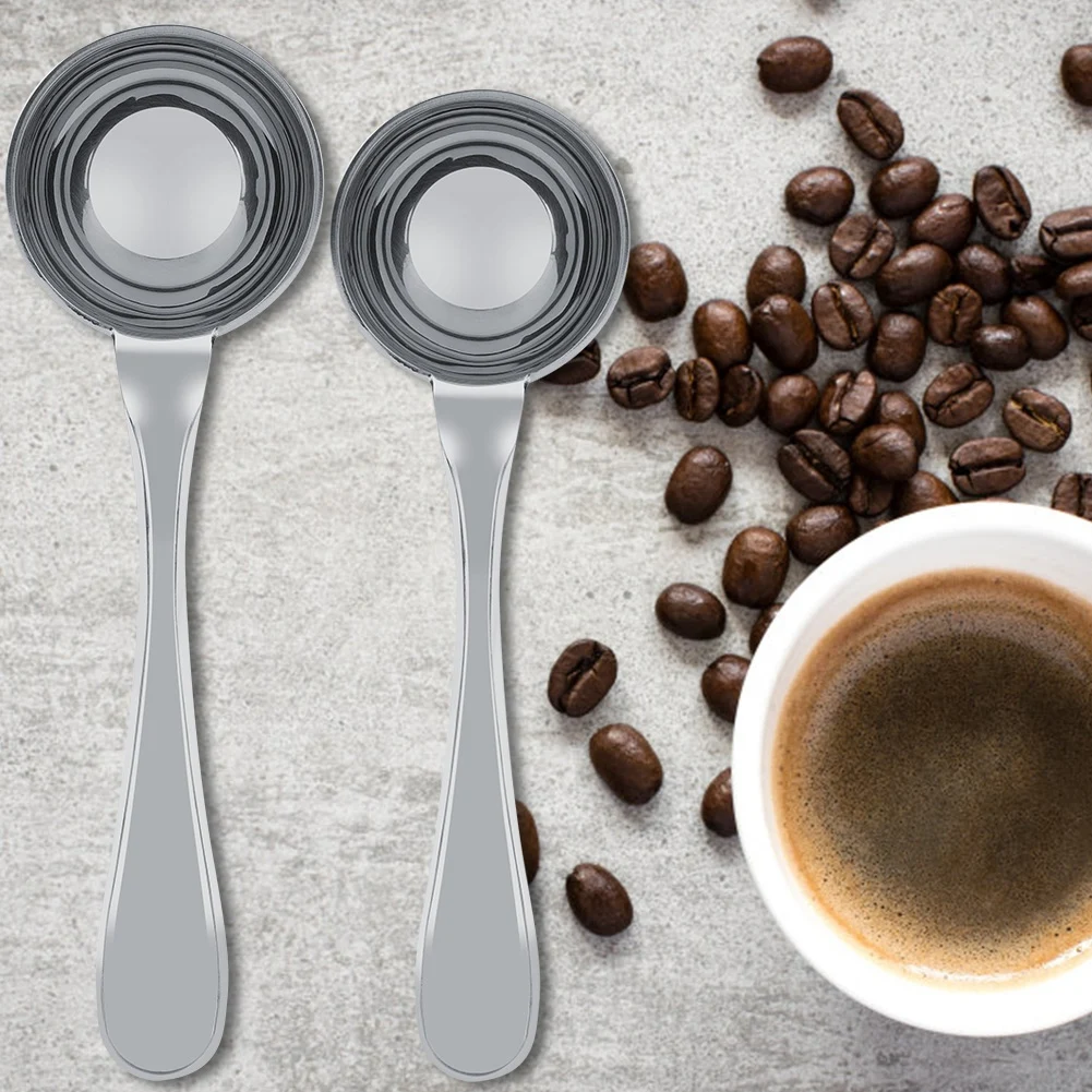 15/25ml Stainless Steel Coffee Scoop Tablespoon Measuring Spoon Long Handle Coffee Spoon for Kitchen Cafe Making