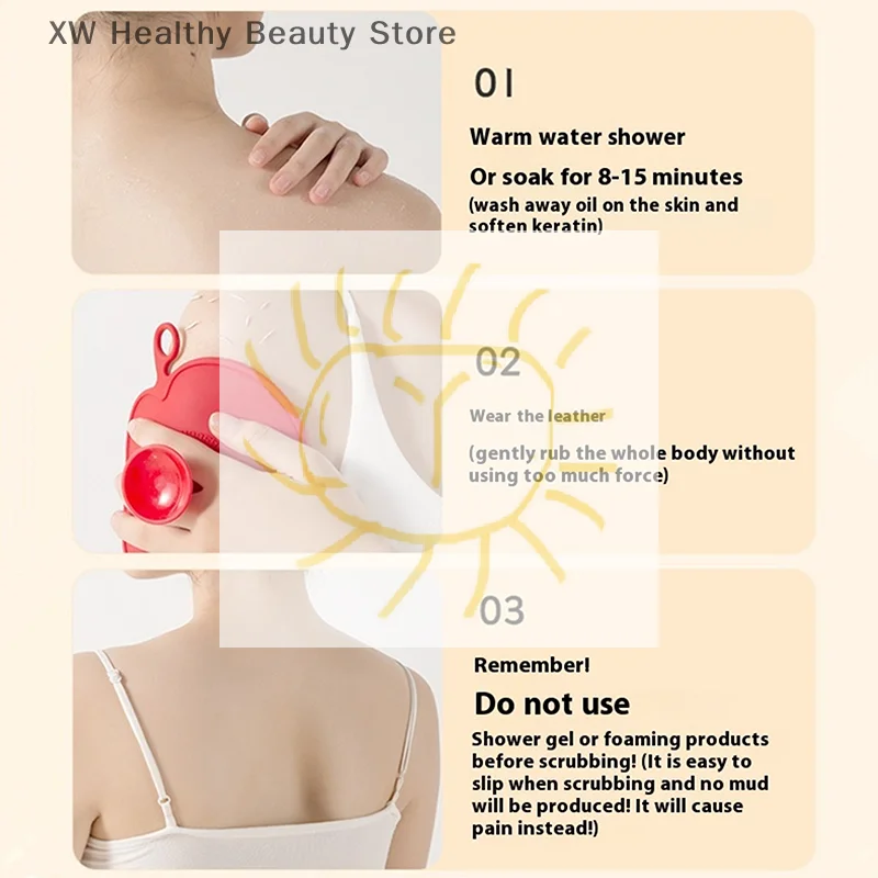 

Cartoon Shape Body Exfoliating Bath Scrubbing Shower Brush Dead Skin Remover Bathing Tools Painless Bath Towel Silicone Material