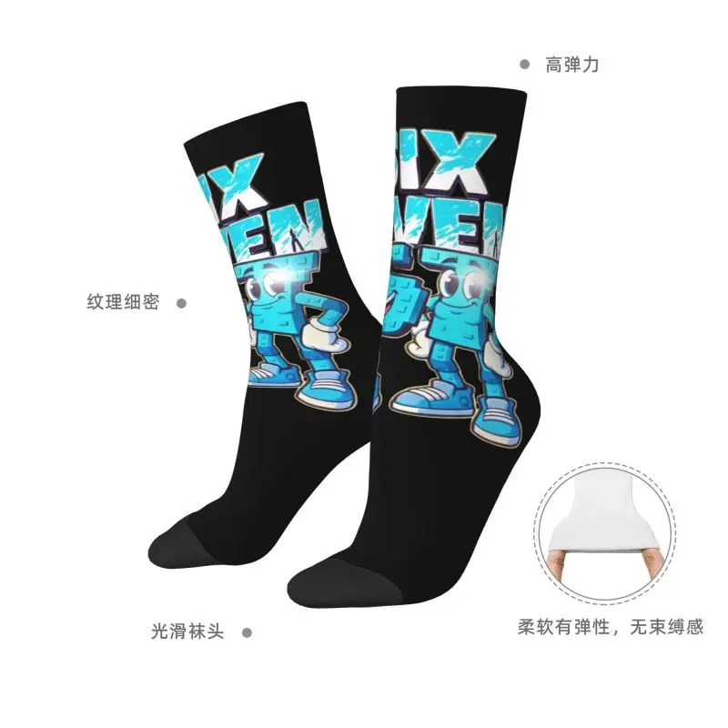 カスタム 67 シックスセブン Brainrot メンズクルーソックスユニセックスファッションミーム春夏秋冬ドレスソックス