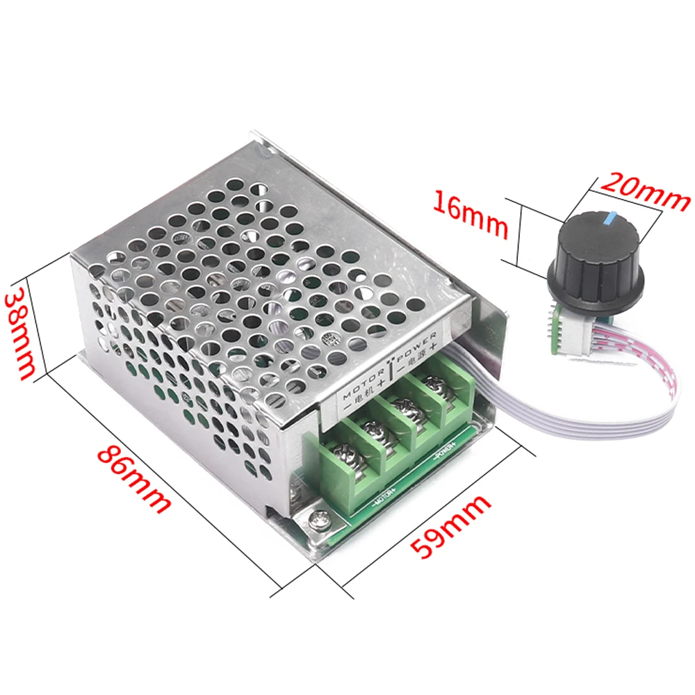 DC Motor Governor Motor Speed Controller DC10-60V 20A 240W High-power Drive Module 5%-100% Speed Range Regulation PWM Controller