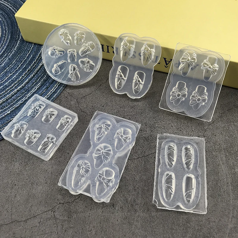 1pc シリコーンネイルアートテンプレート爪型 3D アクリル型ネイルアート装飾爪 DIY デザイン