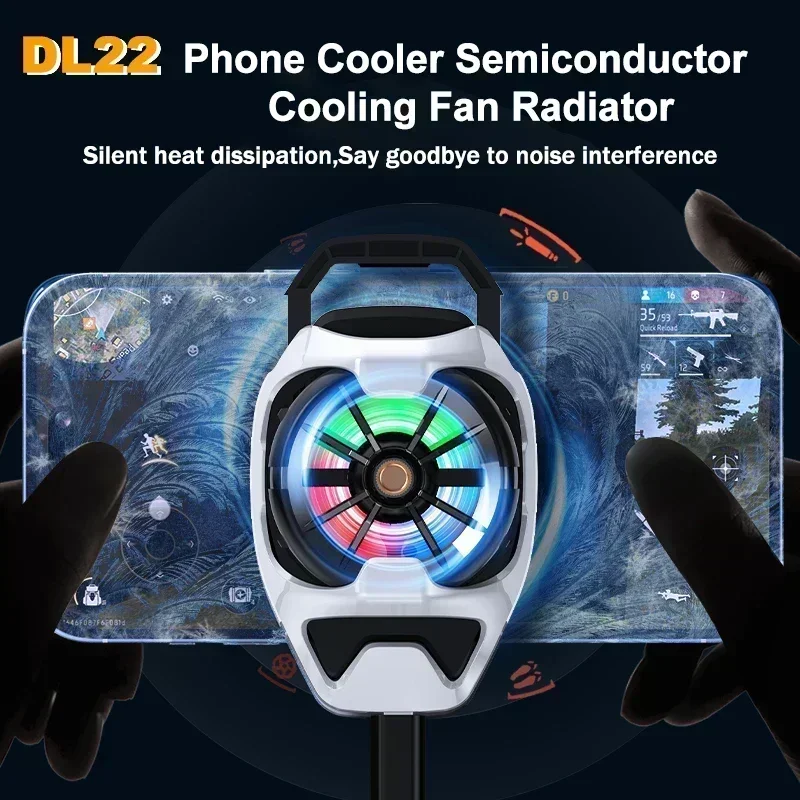 MEMO DL22 15W Mobile Phone Cooler Semiconductor Clip-on Cooler Radiator, Game Cooler for iPhone and Android, Stay Cool