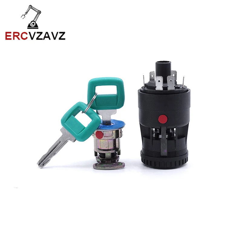 

Ignition Key Switch w/ 2 keys 11006988 for Volvo Wheel Loaders L50E L60E L70E L90E L110E L120E L150E L180E L220D L220E L330E