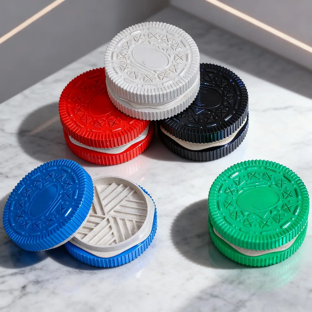 

2-Layer 53MM Creative Shaped Tobacco Grinder - Eco-Friendly Degradable Plastic Smoking Accessory