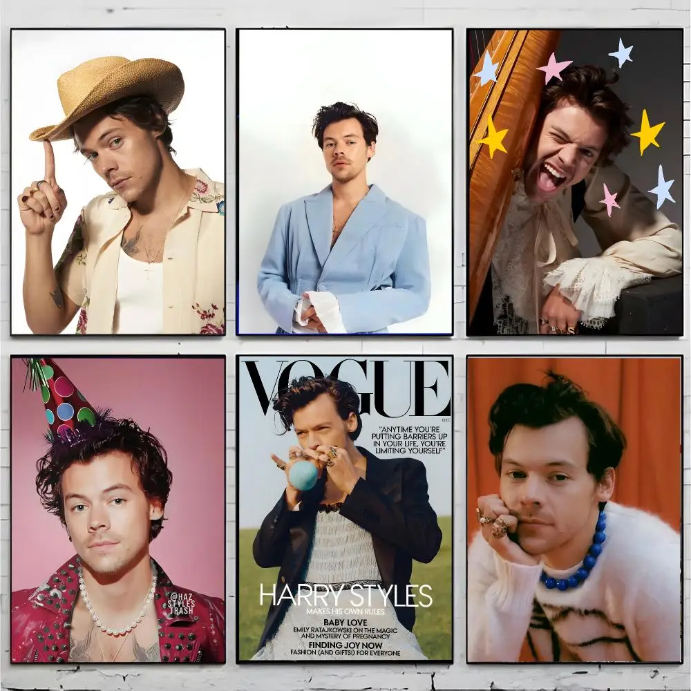 Singer Pop H-Harry Edward Styles Poster Top-tier Indoor room Decor Art & Household Decoration Presents